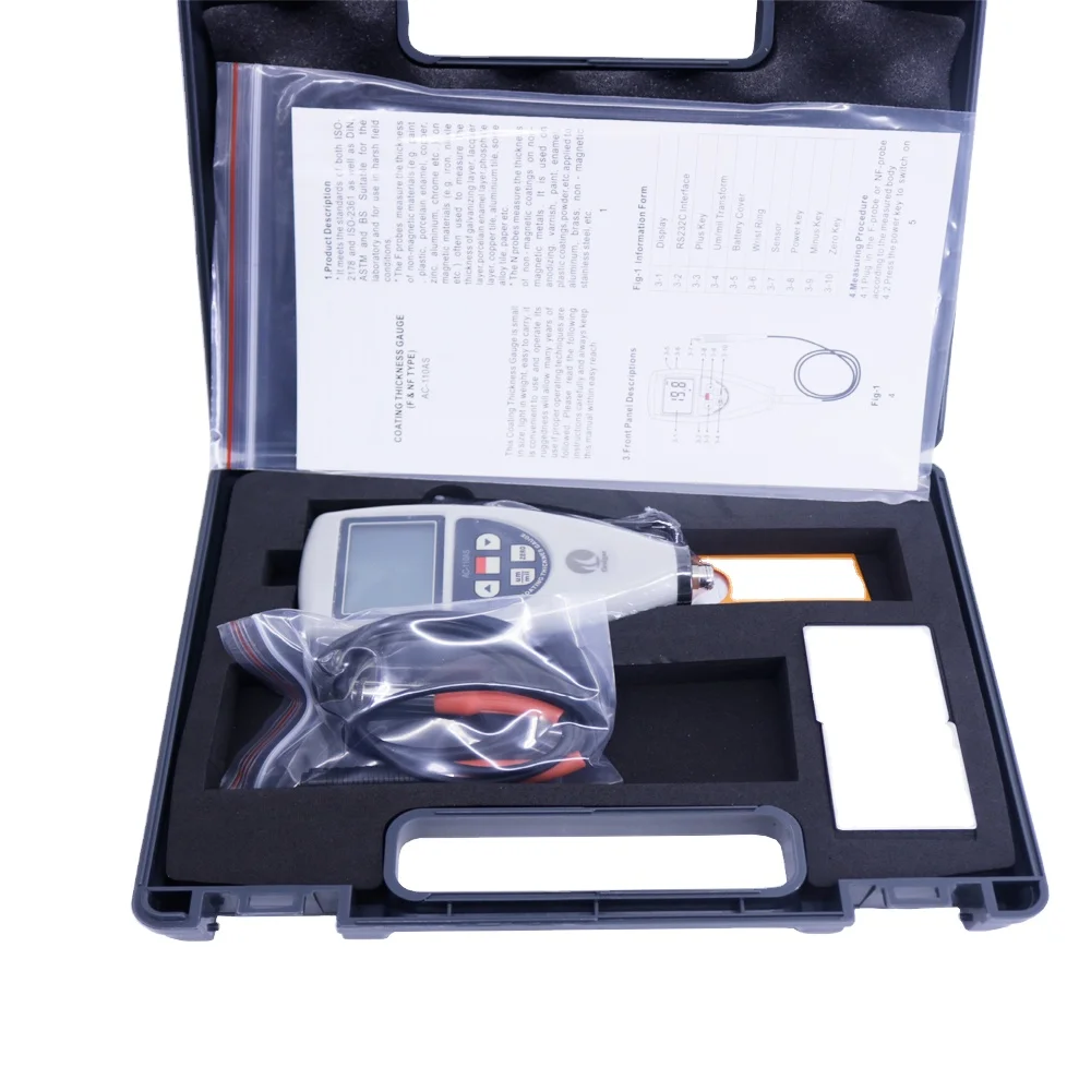 AC-110AS Coating Thickness Gauge Digital Thickness Tester Measuring Range 0~1250um