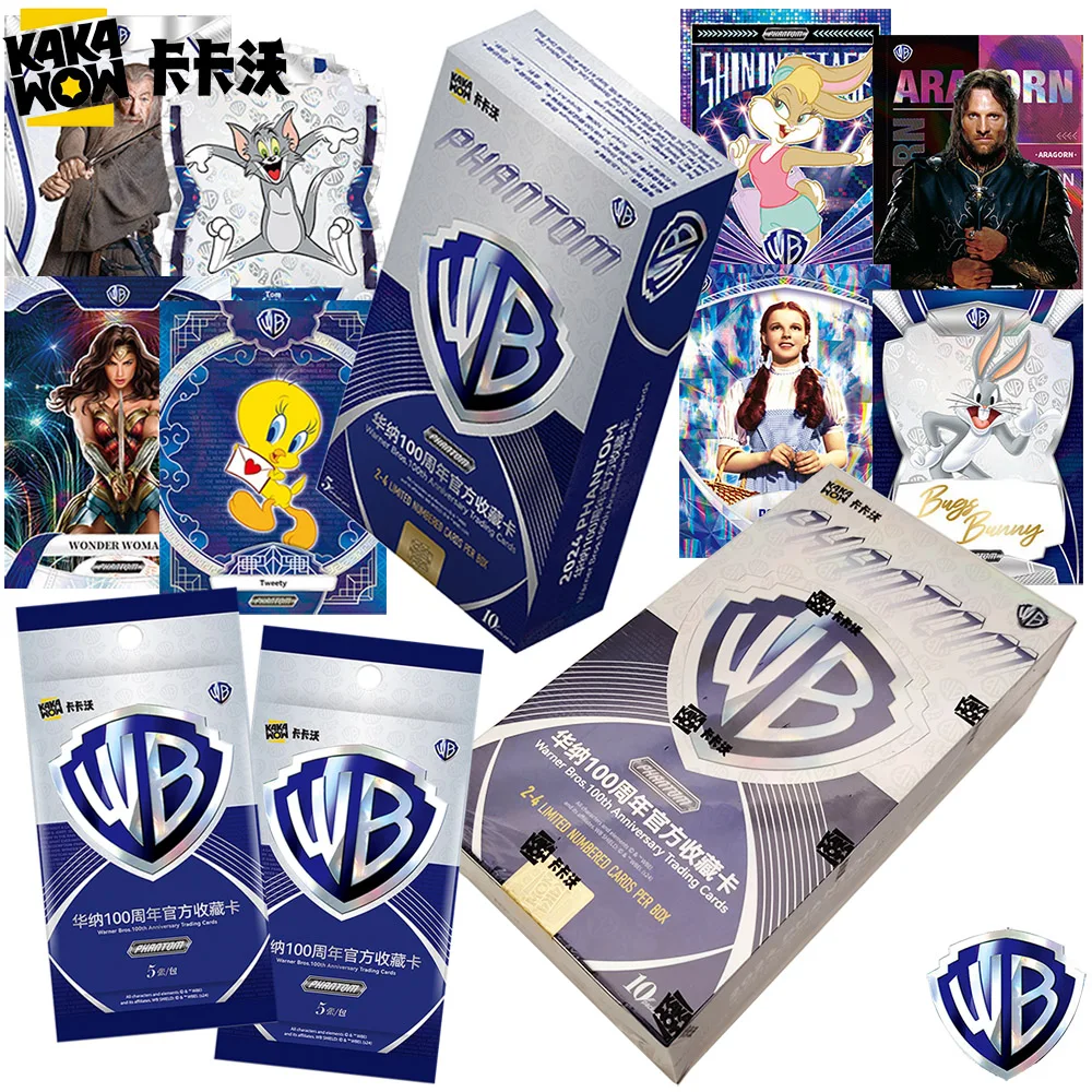 Genuine KAKAWOW 2024 PHANTOM Warner Bros. 100th Anniversary Exquisite Design Character Cards Christmas Children's Hobbies Gifts
