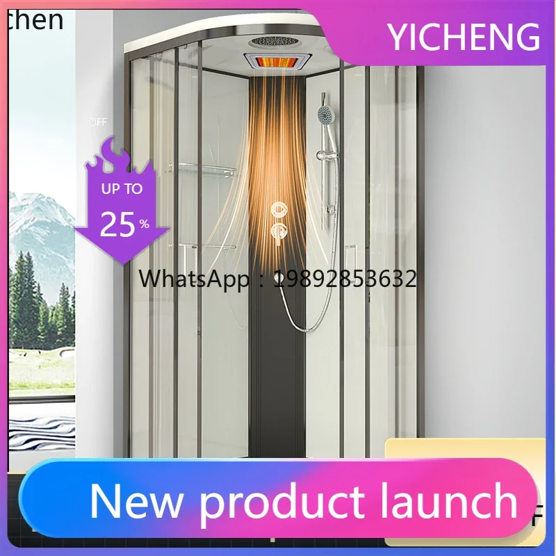 U5.11 household integral shower room bathroom integrated sliding door glass bath warm air bath room