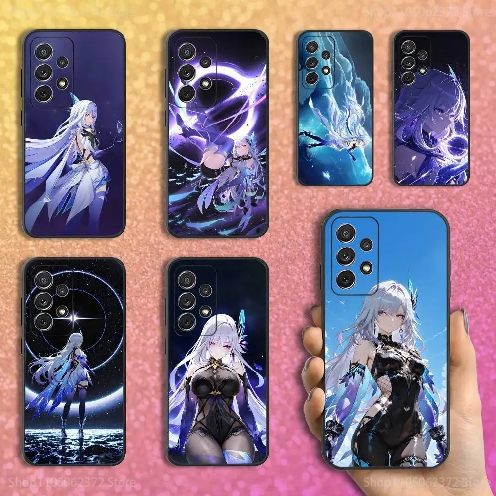 

Game G-GENSHIN IMPACT S-Skirk Phone Case For Samsung S25,S24,S23,S22,S21,S20,S10,Ultra,Plus,Lite,FE,Soft Silicone Black Cover