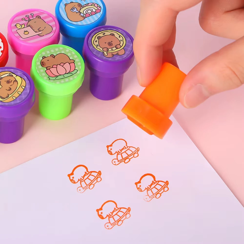 

Самокрасочные штампы с капибарой, детский день рождения, вечеринка, классная награда, Рождественская игрушка, сувенирное украшение для детских подарков