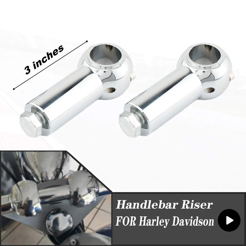 2Inches  3Inches  4Inches  5Inches 25MM FOR Harley Davidson Cruisers Choppers Motorcycle Handlebar Clamp Riser Rise Bar Mount