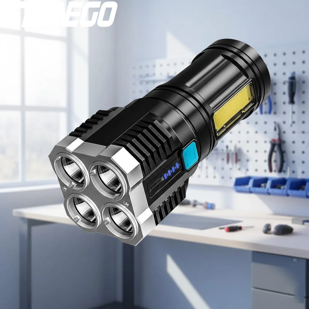 

Multi Functional LED High Beam Flashlight USB Rechargeable Portable Outdoor Hiking Exploration Light