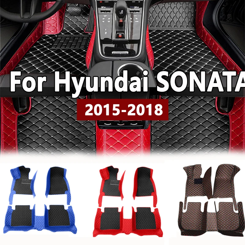 

Автомобильные коврики из искусственной кожи на заказ для Hyundai SONATA 2015-2018, детали интерьера, автомобильные аксессуары