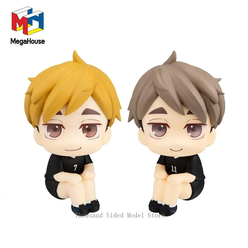 

In Stock Original MegaHouse MH Look up Haikyuu!! miya osamu miya atsumu Uniform Ver. Action Figure 14Cm Children Collectible Toy