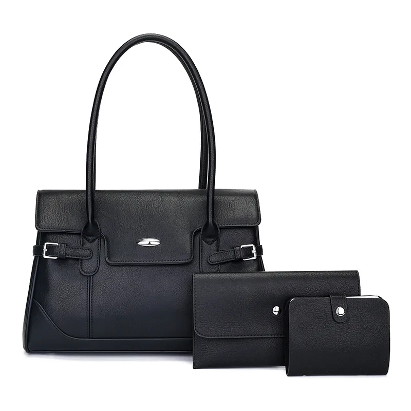 Women's Handbag 2026 New Arrival: Cross-border Bestseller, Large Capacity Shoulder & Underarm Commuter Tote Bag, 3-Piece Set