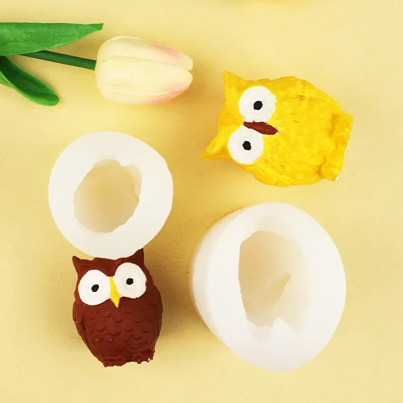 

VERIDIAN 3D Owl Silicone Molds Plaster Decoration Fondant Chocolate Mould Soft Clay Epoxy Resin Molds Cake Decorating Tools
