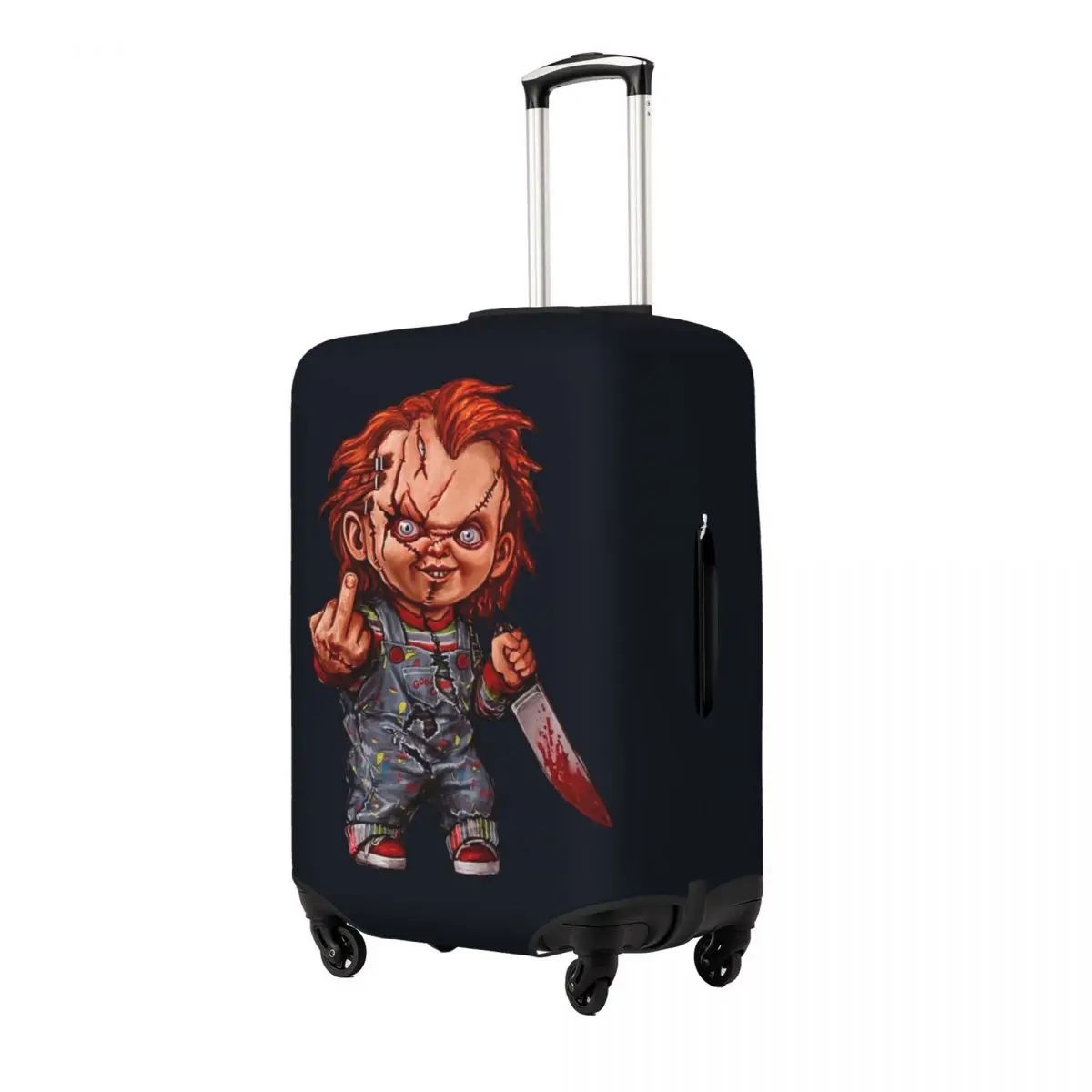 Chucky Print-伸縮性のある防水ラゲッジカバー,18〜32インチのスーツケース用カバー,トラベルアクセサリー