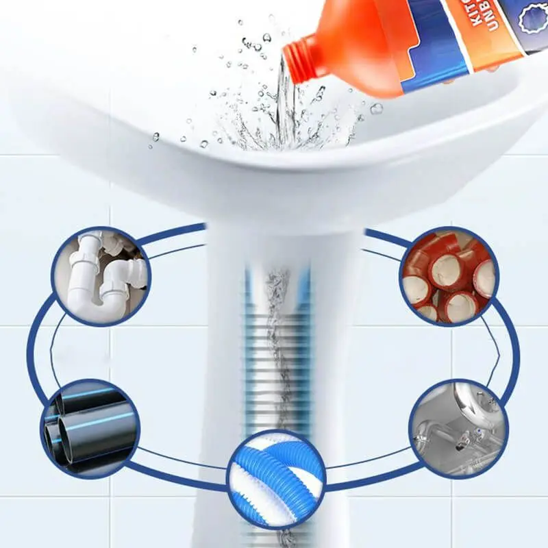 300ml Powerful Kitchen Pipe Dredging Agent Dredge Deodorant Toilet Sink Drain Cleaner Sewer Fast Cleaning Tools Bathroom Access