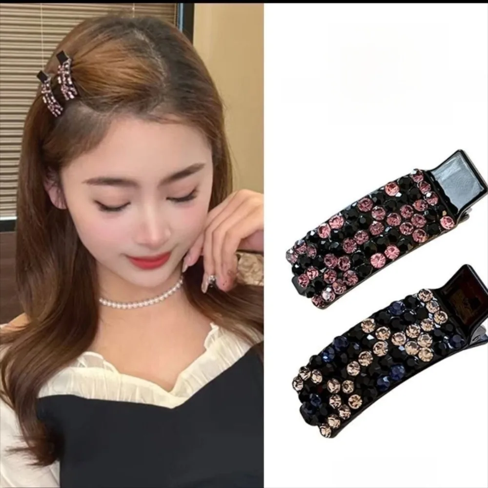 

Full Diamond Duckbill Hair Clip Colorful Rhinestone Resin Material Rhinestone Hair Clips Acrylic Material Traceless Design