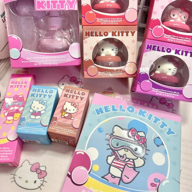 

New Hellokitty Sanrio Co-Branded Models Hellokitty Air Cushion Set Lip Glaze Concealer Moisturizing Lasting Birthday Gift