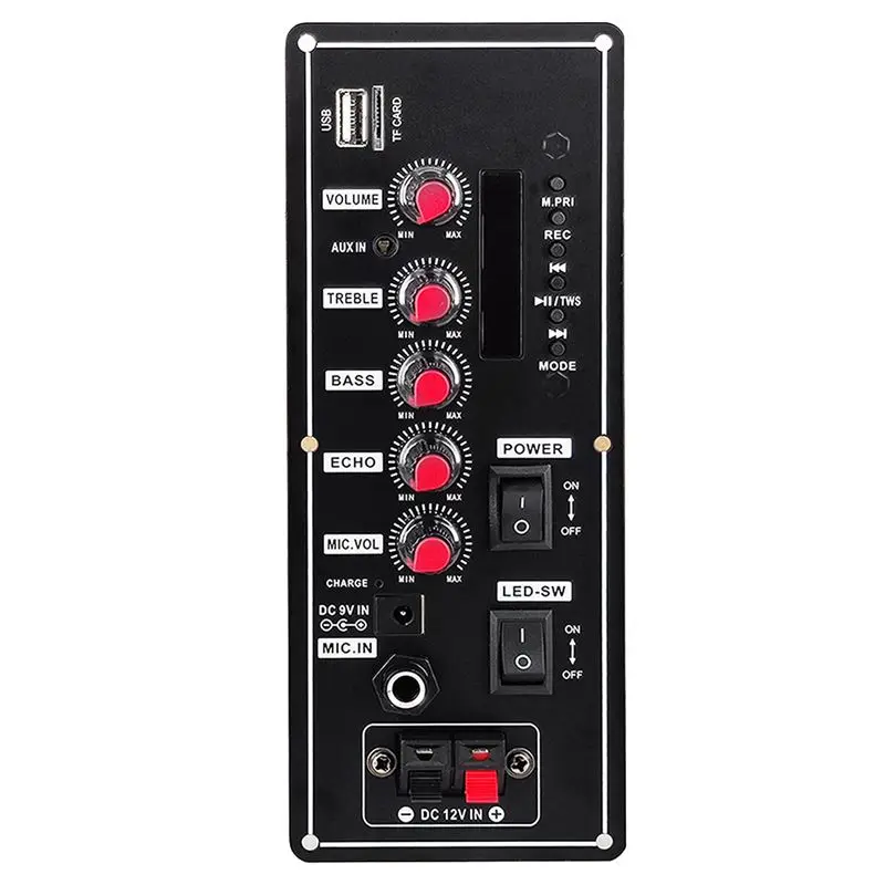BIGSALE-7.4V Amplifier Board Square Dance 2X10W Speaker Amplifier Support Bluetooth AUX U-Disk 5-8Inch Speaker DIY Home Theater