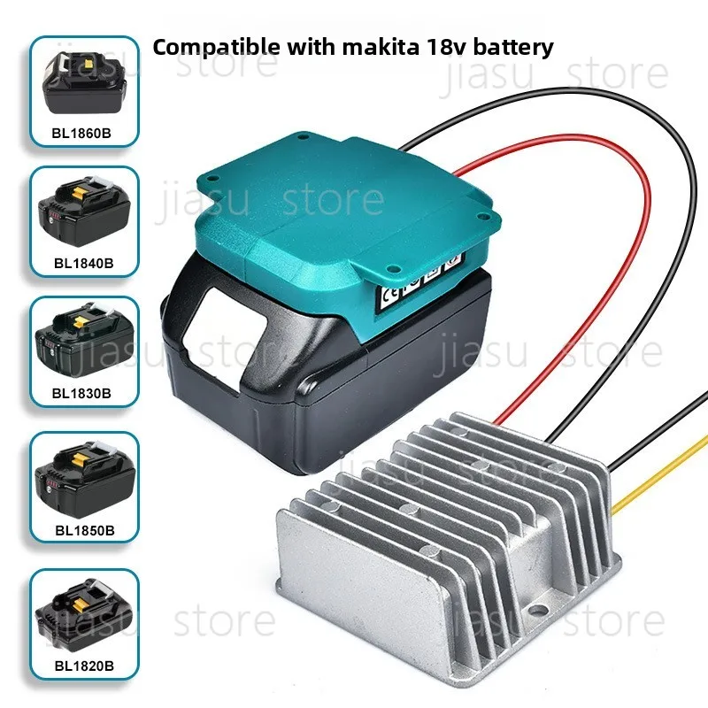 Universal 180W 15A Voltage Reducer 18V to 12V Adapter for M akita BL1860 Battery Power Supply