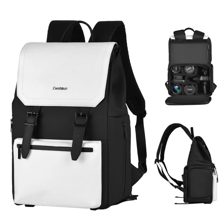 Wholesale Customization Cwatcun D79 Camera Backpack Multi-Functional Camera Dual Shoulders Bag Laptop Backpack Travel Hiking