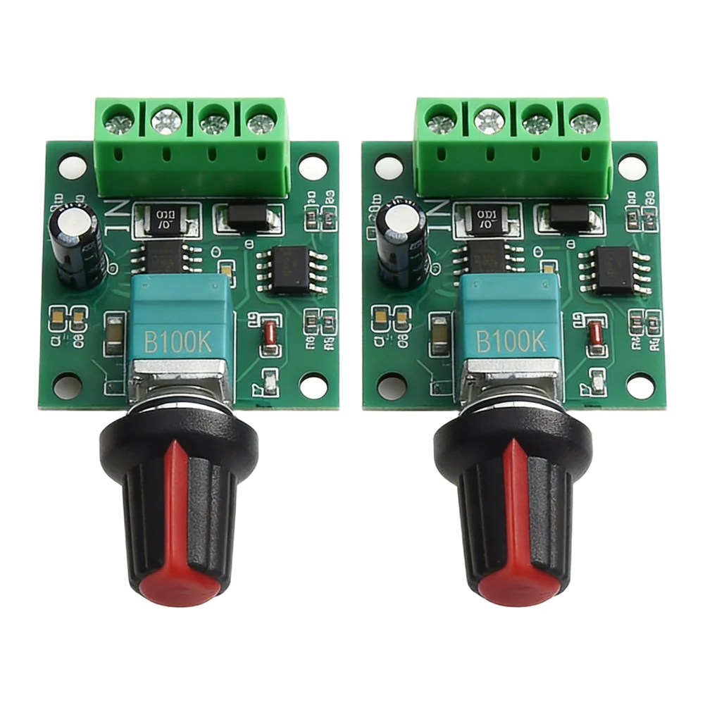 2A Motor Speed Controller DC Motor Speed Control Self-recovering Fuse Adjustable Duty Cycle 0%-100% Continuous Output Current 2A