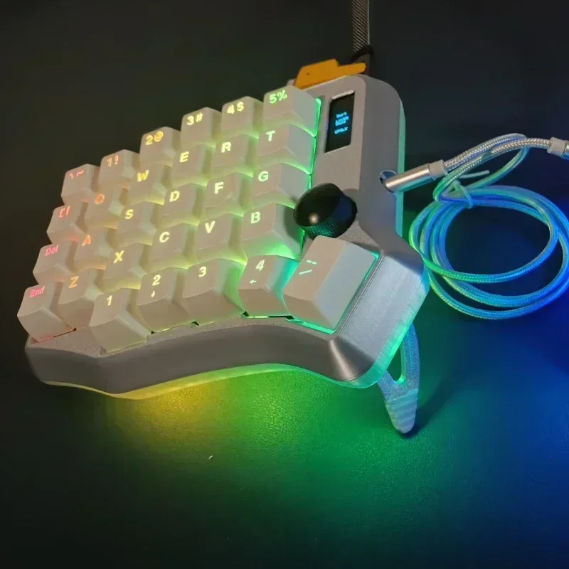 Imagem -06 - Sofle Rgb Split Teclado Kits Case Acrílico Ergonomia Ergo Personalizado Faça Você Mesmo Corne Crkbd Split Teclado Kit Case Acessórios de Jogos