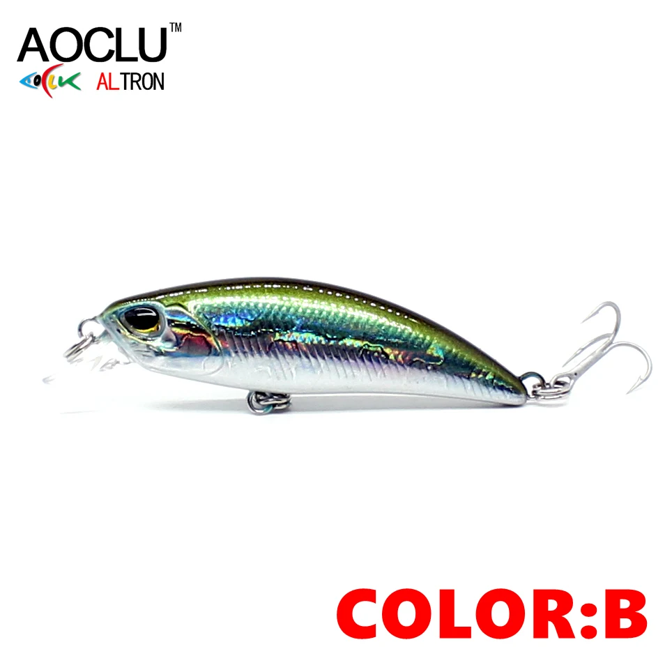 AOCLU Kleiner sinkender Wobbler, Jerkbait, 50 mm, 4,0 g, harter Köder, Minnow-Köder für Küstenforellen, Barsch, Felsen, Boot, Angeln, frisches Salzwasser – Detail 6