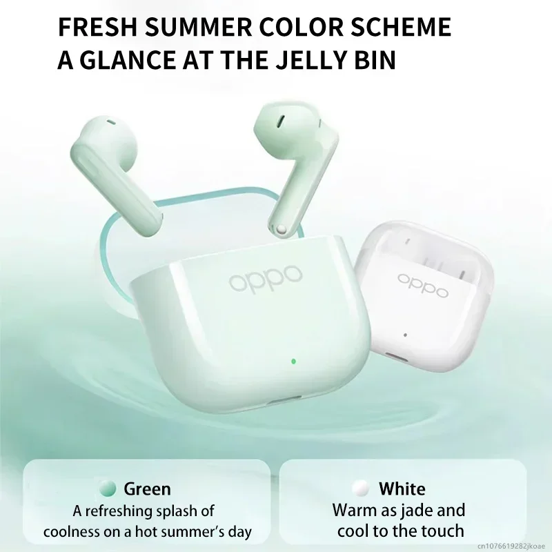 OPPO Enco Air4 Semi In Ear Earphones Translucent Charging Case Wireless Bluetooth 5.4 Game Music Headphones 530mAh Long Standby