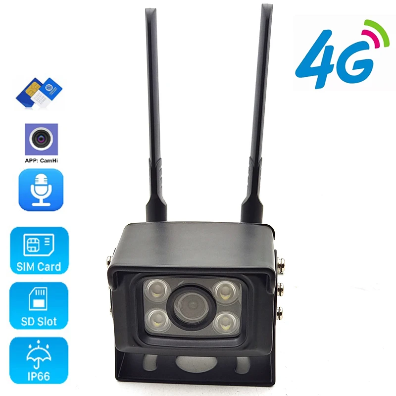 

4K 1080P 4G SIM Card Wifi AP IP Camera Waterproof 2MP 5MP 8MP Metal Case 4G Car Outdoor Mini CCTV Security for Truck Excavator