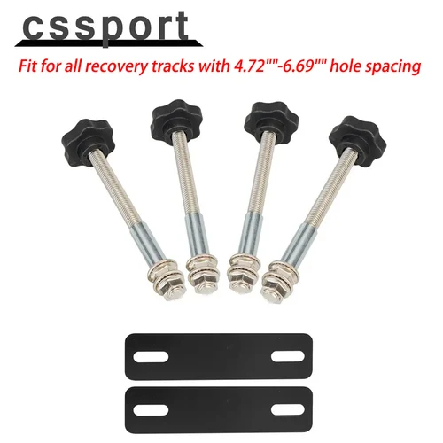 Para todos los pistas de recuperación con espaciado de orificios de 4,72 ""-6,69"", kits de placas base de pasadores de montaje de pista universales para kit de tablas de tracción