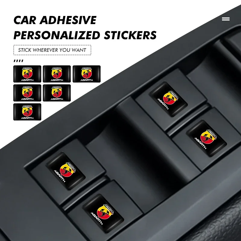 10pcs Car Interior Decoration Sticker Suitable for Abarth Stilo Ducato Palio Bravo Linea Doblo 500 Grande Tipo Styling Accessory