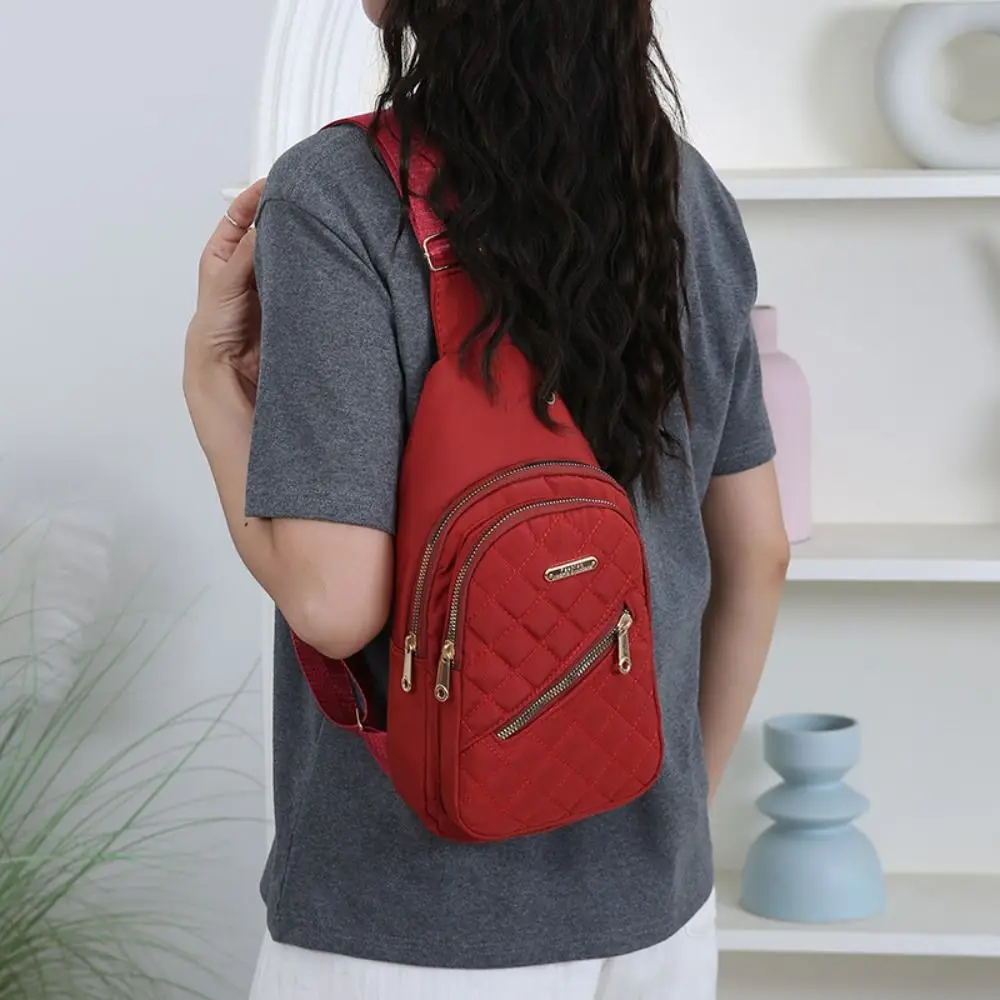 Nylon Material Neutral Style Backpack Multiple Color Neutral Style Travel Chest Bag Slanted Fabric Nylon Crossbody Bag
