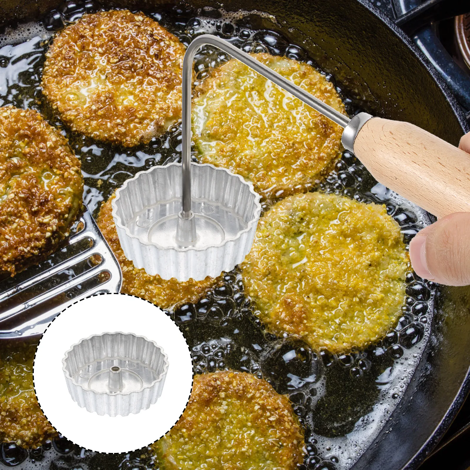 Molde de aluminio para freír a la aceite, molde para freír masa de timbales sin asa, accesorios de cocina para el hogar