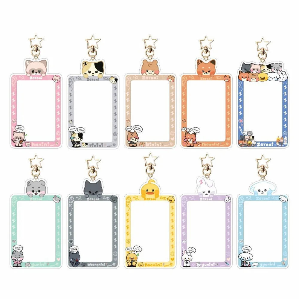 KPOP ZB1 ZEROBASEONE ZERONI Transparent Card Holder Keychain Photo Sleeves Bus Card Student Card Case Photo Protector