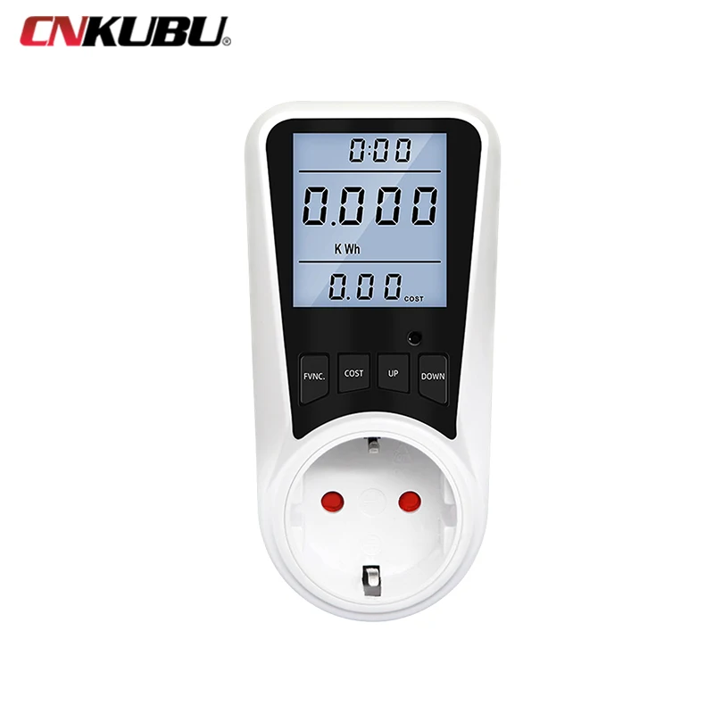 

AC 220V light wattmeter power LCD energy Precise meter power monitor EU plug socket power kilowatt wattage voltage meter digital