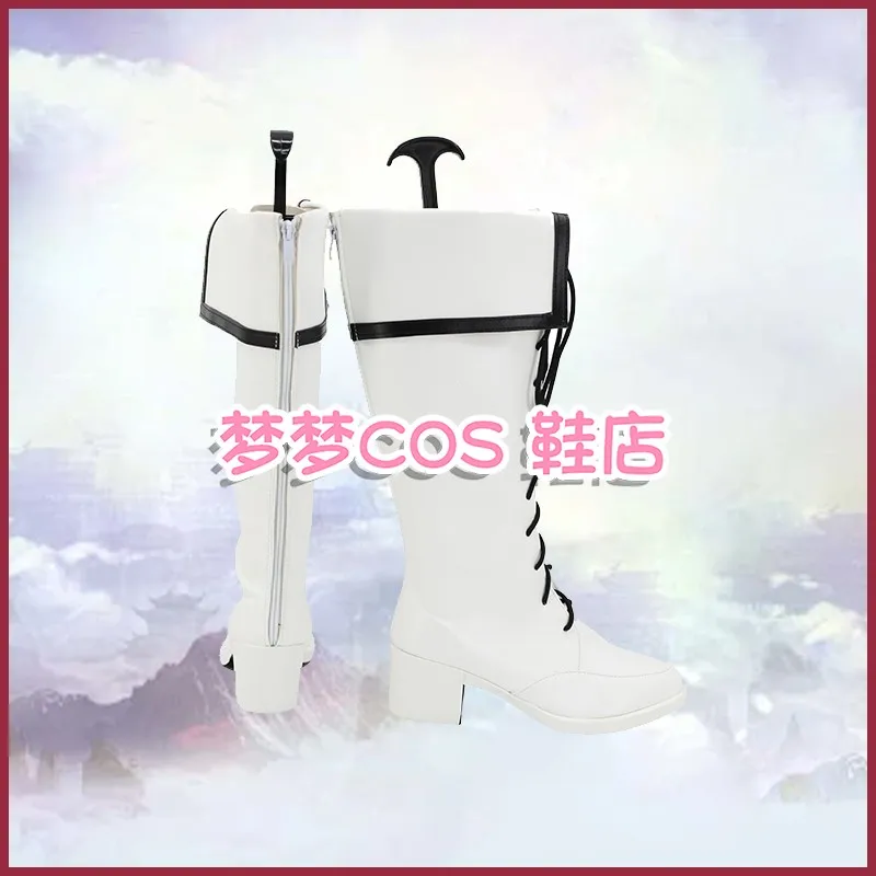 Ragna Crimson Cosplay Kostuum Schoenen Crimson Maid Outfit Carnaval Halloween Laarzen Handgemaakte Kunstleer Laarzen