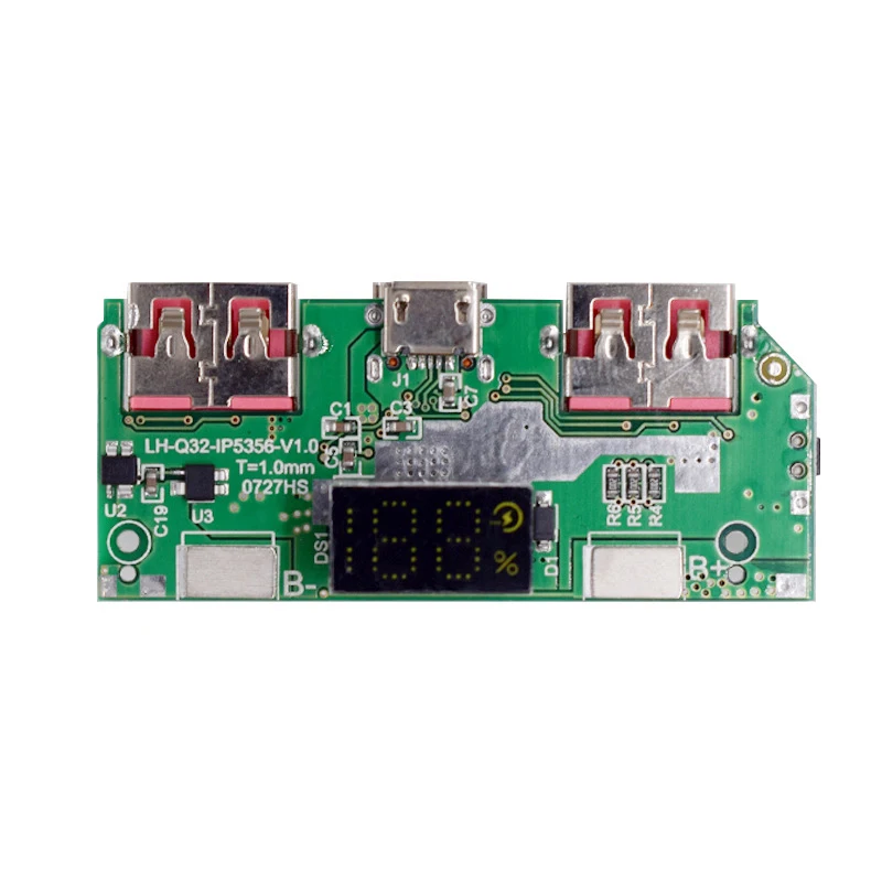 1Pc 5V 3A Lithium Battery Digital Display Fast Charging Module TYPE-C Micro USB Charger Board