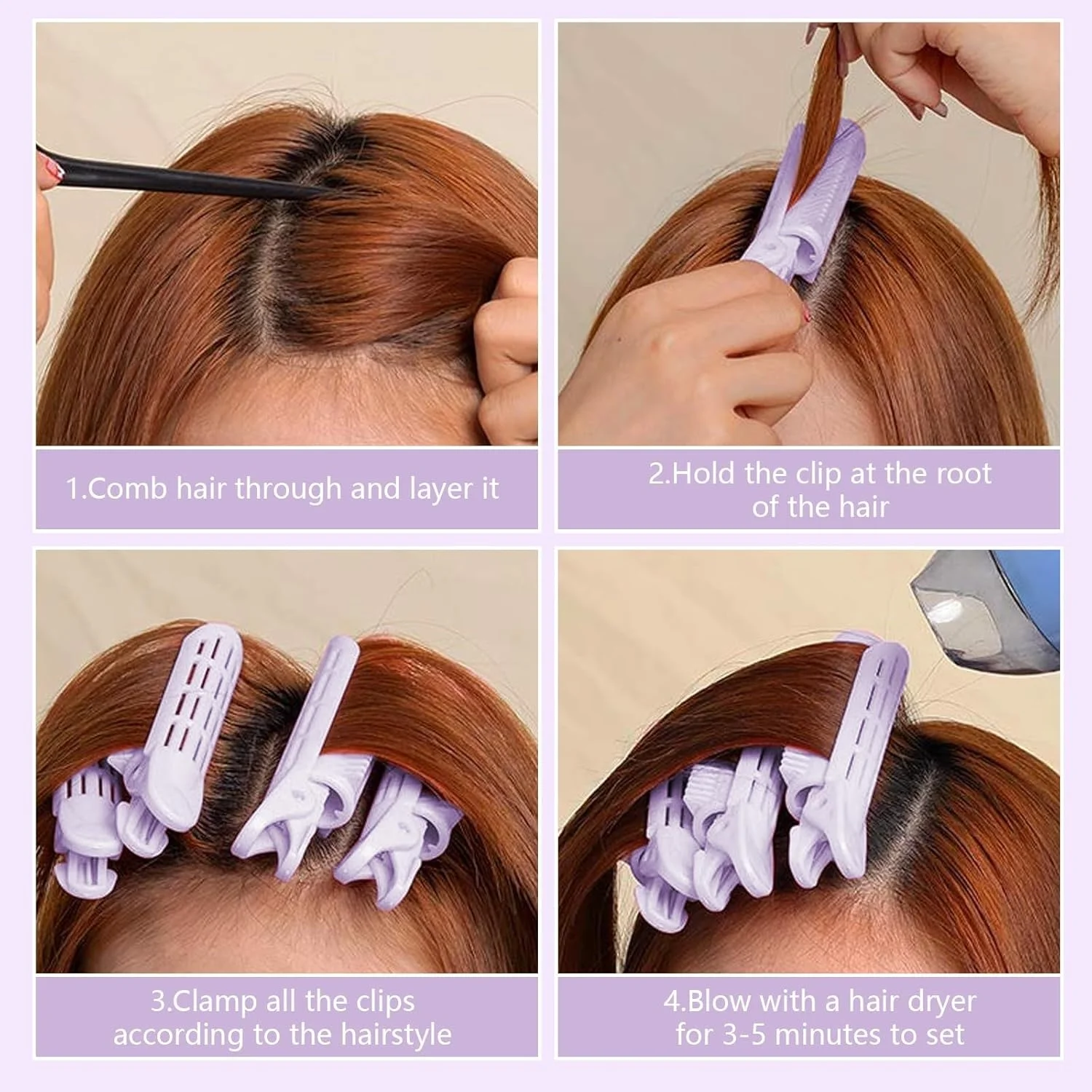 

2/4pcs DIY Barber Hair Curler Clips Volumizing Hair Root Clips Heatless Hair Rollers Hairdressing Salon Hair Styling Tools