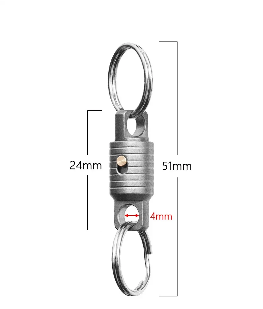 Household Outdoor EDC Tool Titanium Alloy Mini Keychain Portable Quick Dismantling Durable