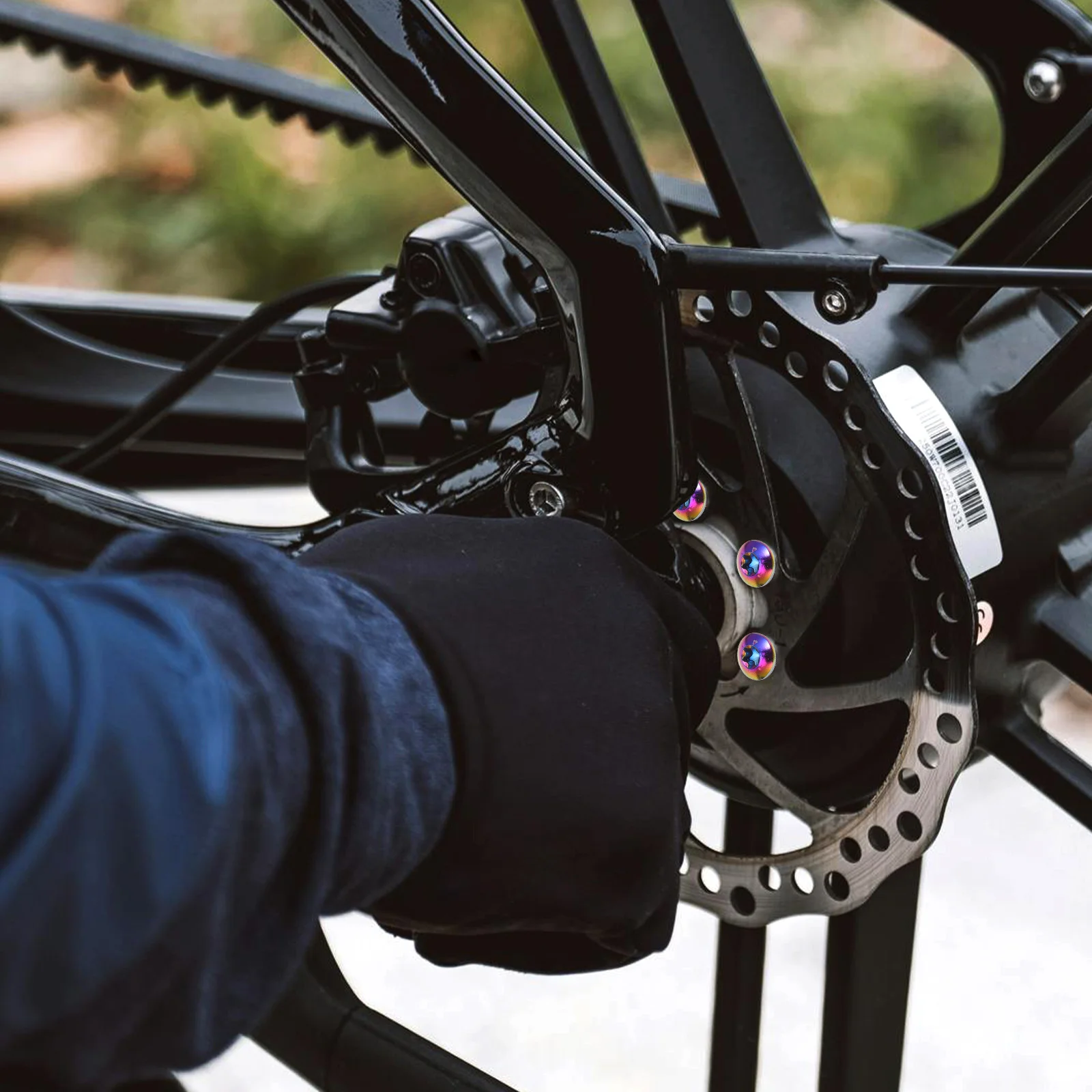 

12Pcs Titanium Steel Bike Screws Rustproof High Strength Disc Brake Bolts for Road Touring E-Bike