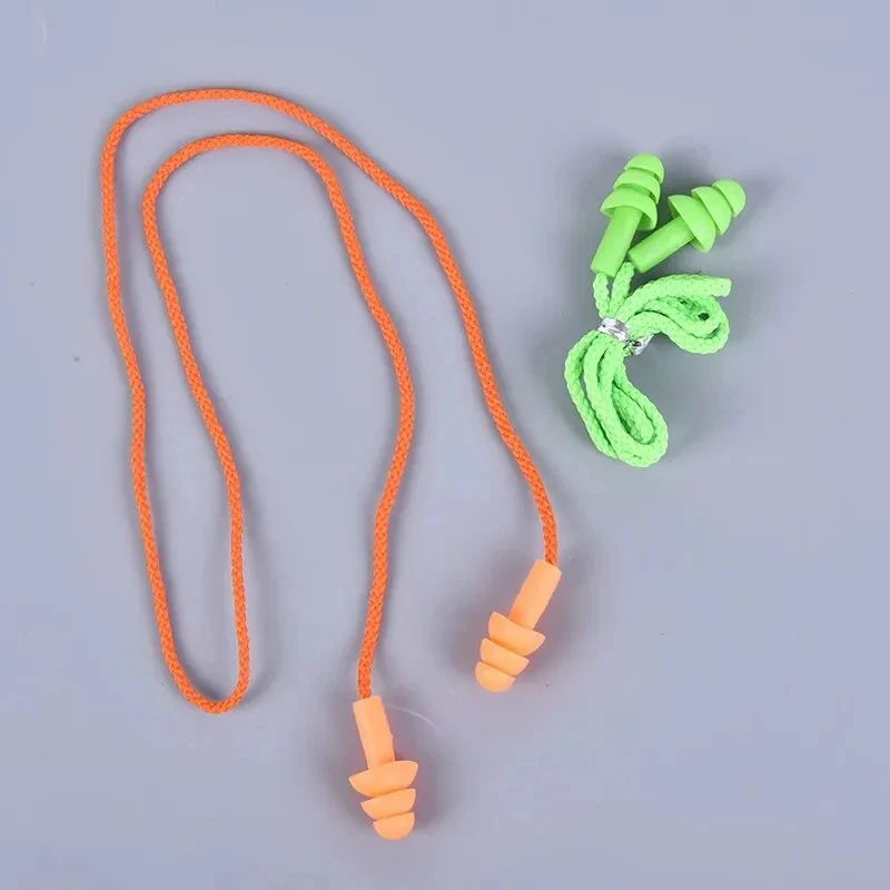 1Pc Silikon Ohrstöpsel Schlaf Ohrstöpsel Lärm Reduktion Schwimmen Ohrstöpsel Mit Seil Für Tauchen Unterwasser Ohrstöpsel – Detail 5