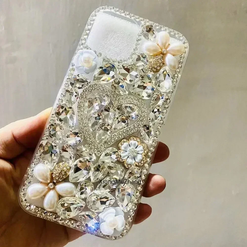 

Luxury Love Heart Rhinestone Crystal Custom Case for Oneplus Nord N300 N200 N100 N30 N20 N10 2T 3V CE3 4 for One Plus AcePro 2 3