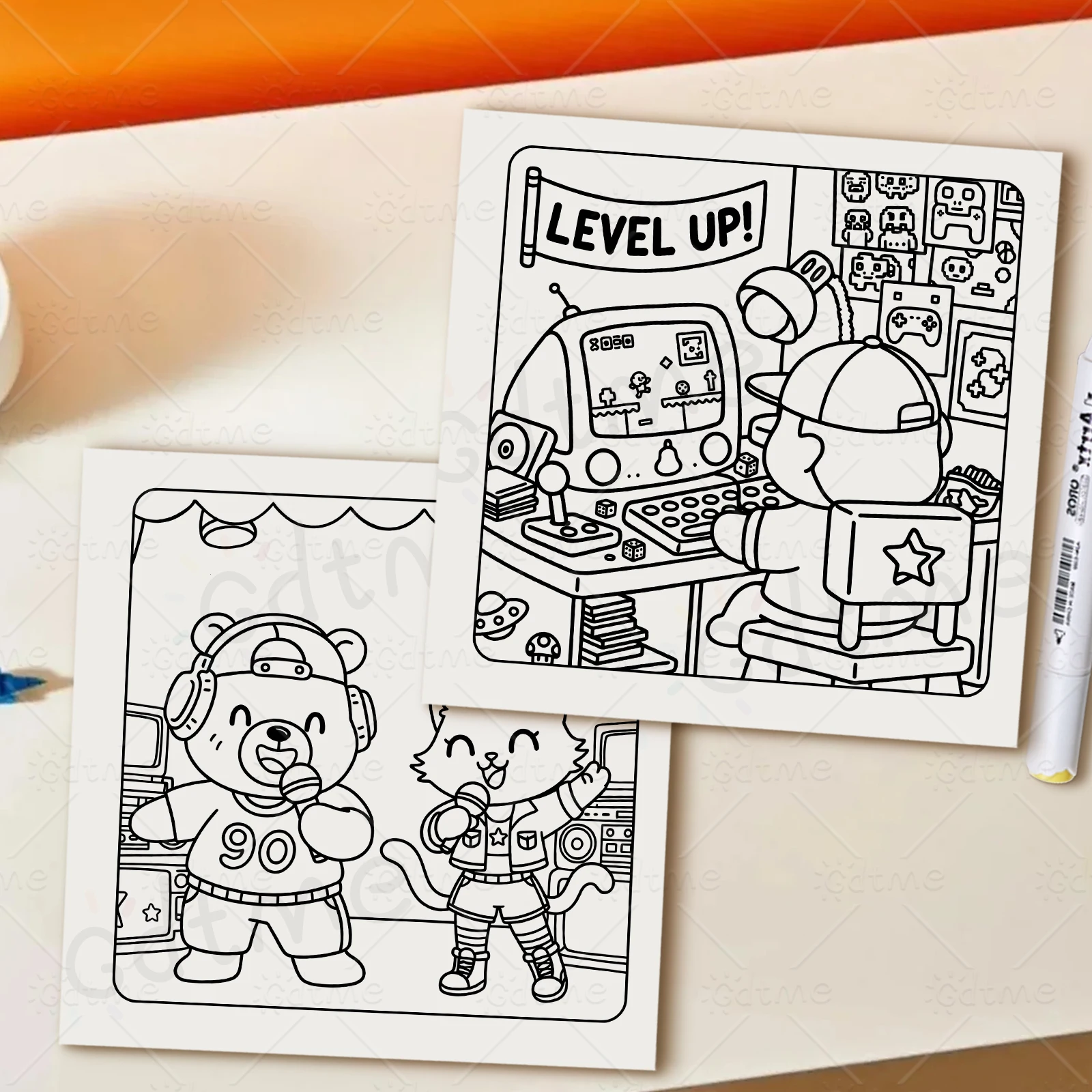 90er-Jahre-Cuties: Spaßiges & Einfaches Malbuch für Erwachsene mit Cartoon-Motiven und Leicht zu Zeichnenden Mustern für Stressabbau und Kunsttherapie – Detail 8