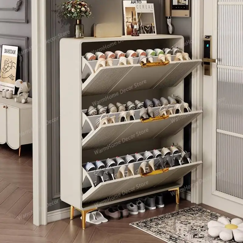 

Korea Design White Shoe Cabinet Dustproof Tall Apartments Living Room Shoe Cabinets Storage Szafka Na Buty Furniture Home