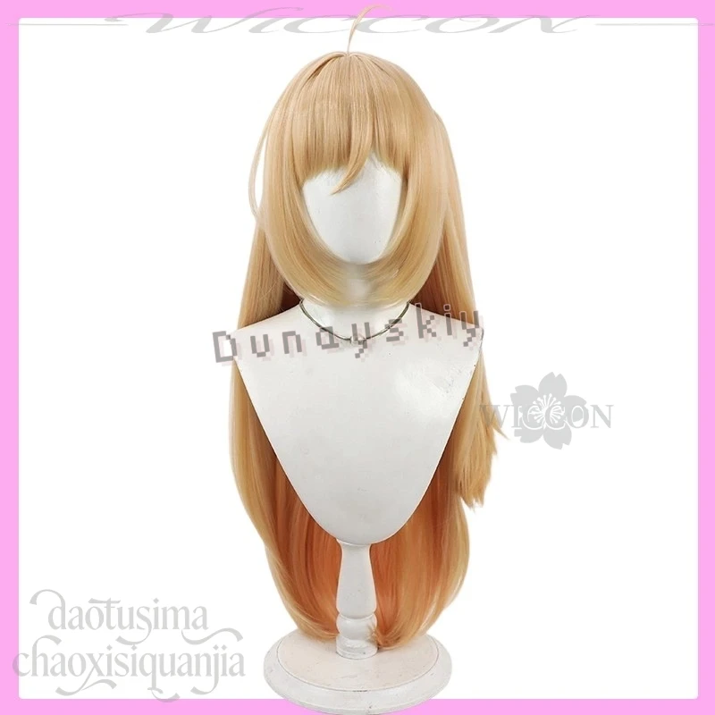 

Anime Game Zenless Zone Zero Cosplay Cissia Long Fashion Golden Straight Wigs Y2K Ponytail Highlights Synthetic Hair Halloween