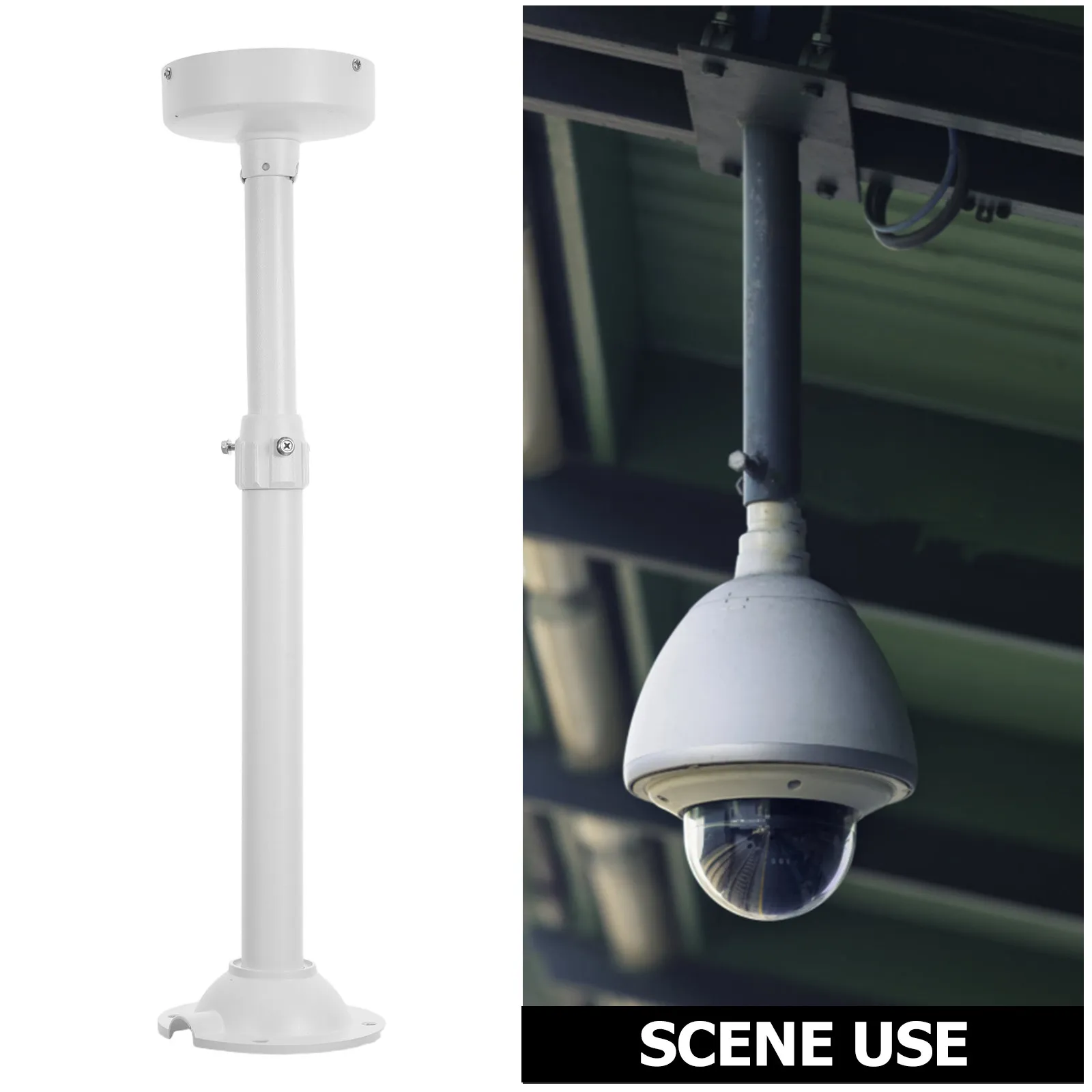 Security Camera Mount Bracket Adjustable 11.8-23.6 Inch Aluminum Alloy Wall Holder Universal Dome Cctv Bracket Multi-Angle