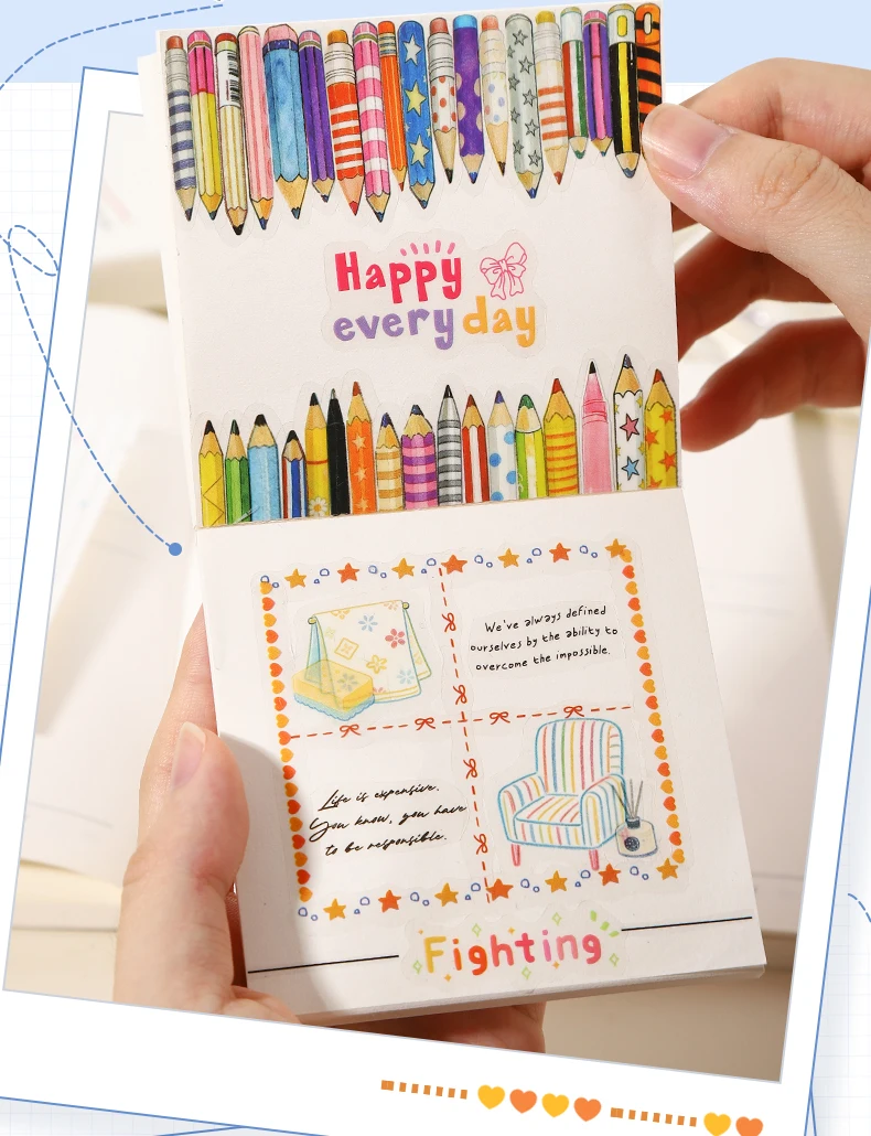 Journal GO 24pcs Thread Fluff Nook PET Stickers Lace Line Coil & Pen Decals for Journaling Scrapbooking Mobile Card DIY Crafts