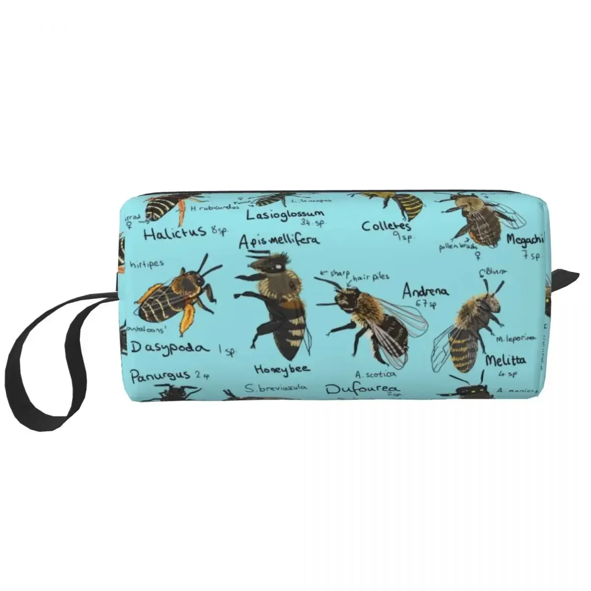 Fashion UK Bee Board Travel Toiletry Bag Women Honeybee Cosmetic Makeup Organizer Beauty Storage Dopp Kit