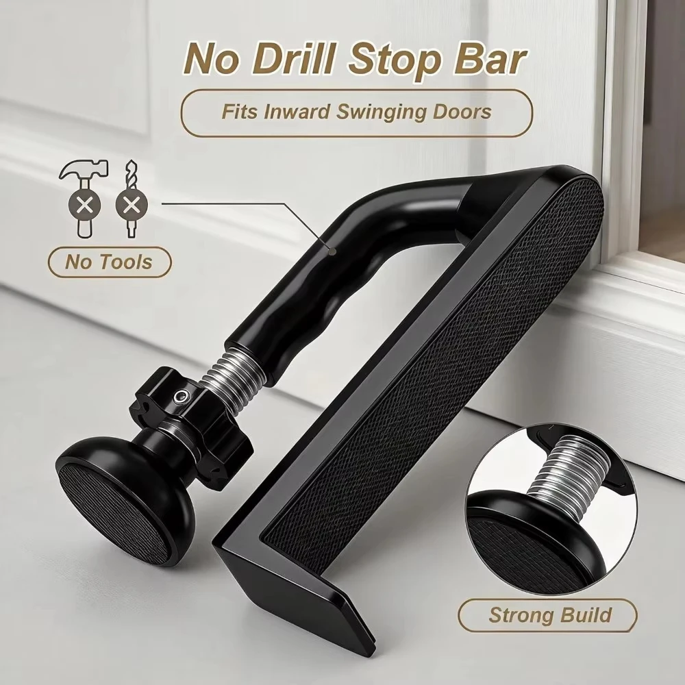 Door Stopper Burglary Prevention Anti-Forced Entry Door Blocker Ideal for Women Living Alone Portable Suitable for Hotels