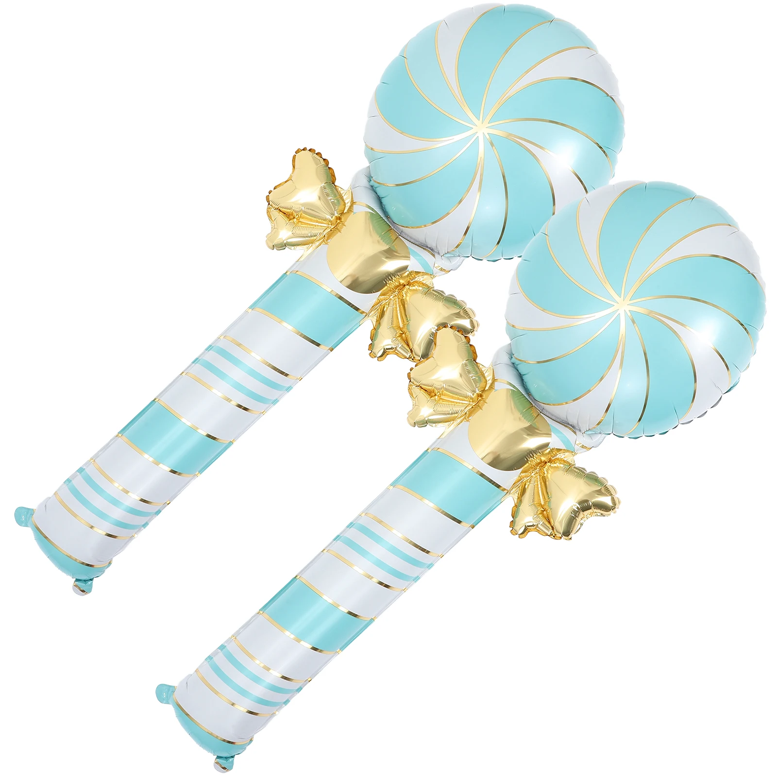 

2 Pcs Number Balloons Candy Cane Aluminum Foil Decorative Wreath Decoration Party Decorations Sky-blue