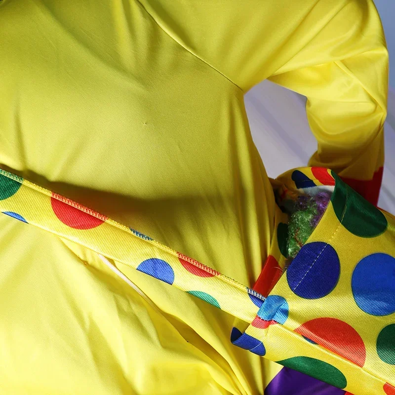 Costumi da Clown colorati da circo per adulti divertenti Joker abbigliamento fantasia festa di carnevale Performance sul palco senza