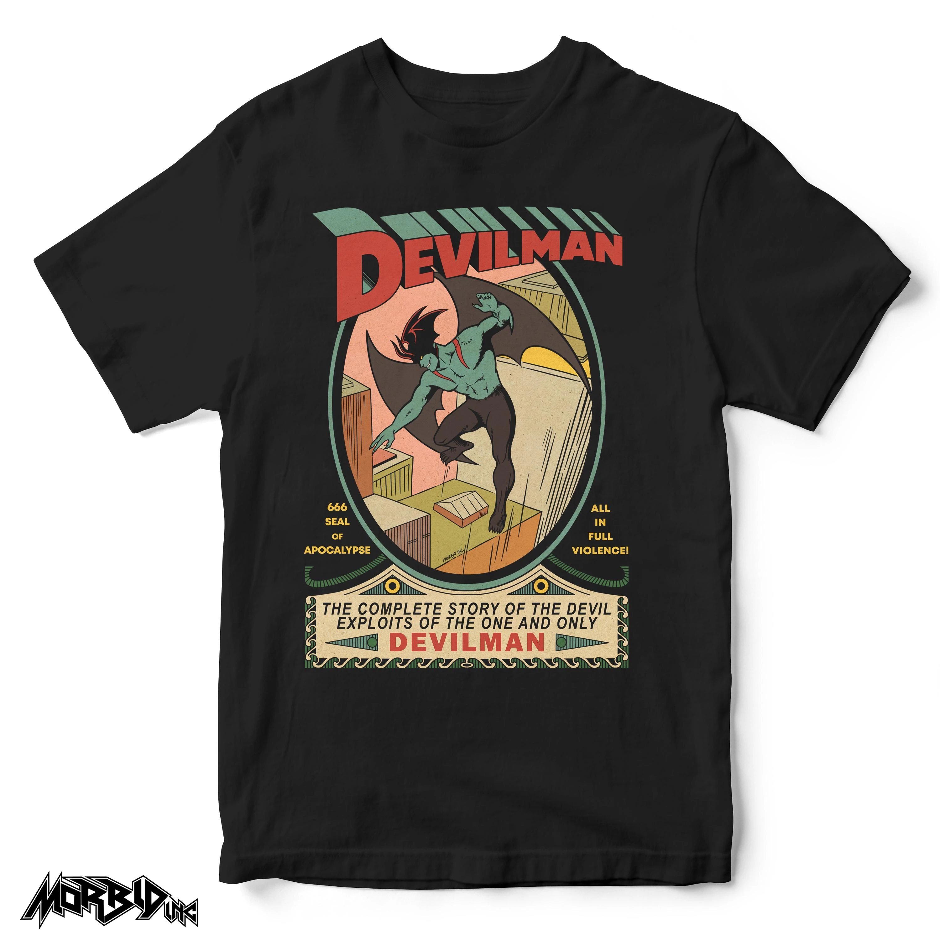 Camiseta con gráfico de parodia de cómic clásico de Devilman Superman, novedad de verano 2026, camisetas de gran tamaño de algodón para hombres y mujeres, ropa de calle Y2K