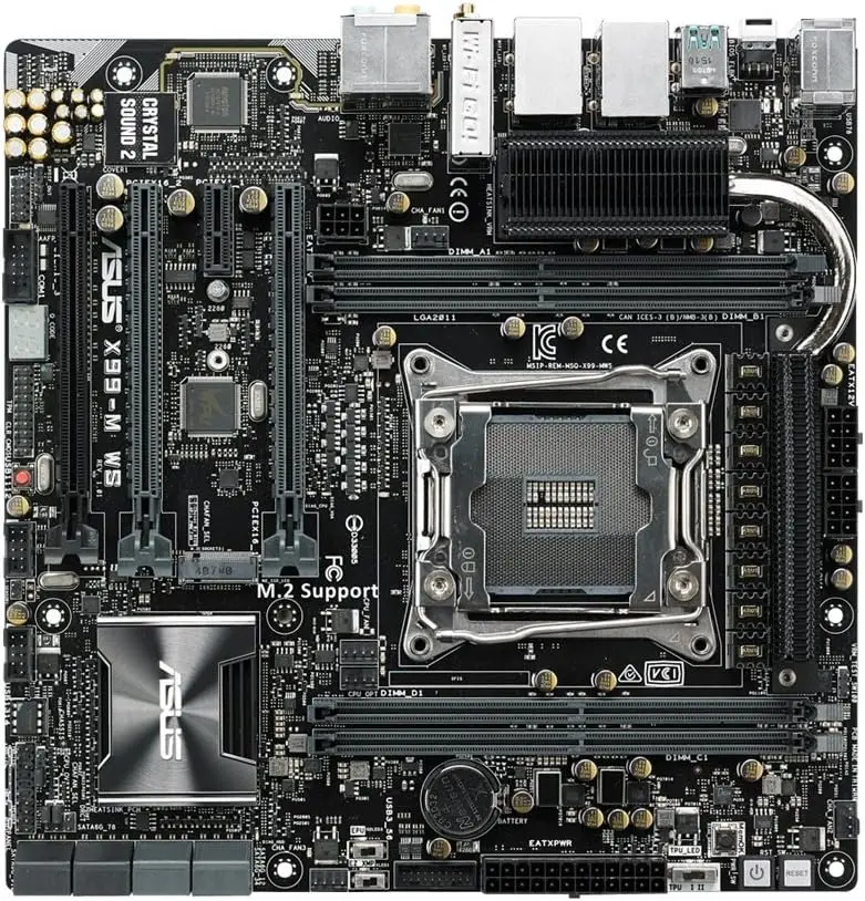 

ASUS X99 Motherboard ASUS X99-M WS Workstations Motherboard LGA 2011-V3 DDR4 64GB mATX support E5-1600 v3 E5-2600 v3 cpu