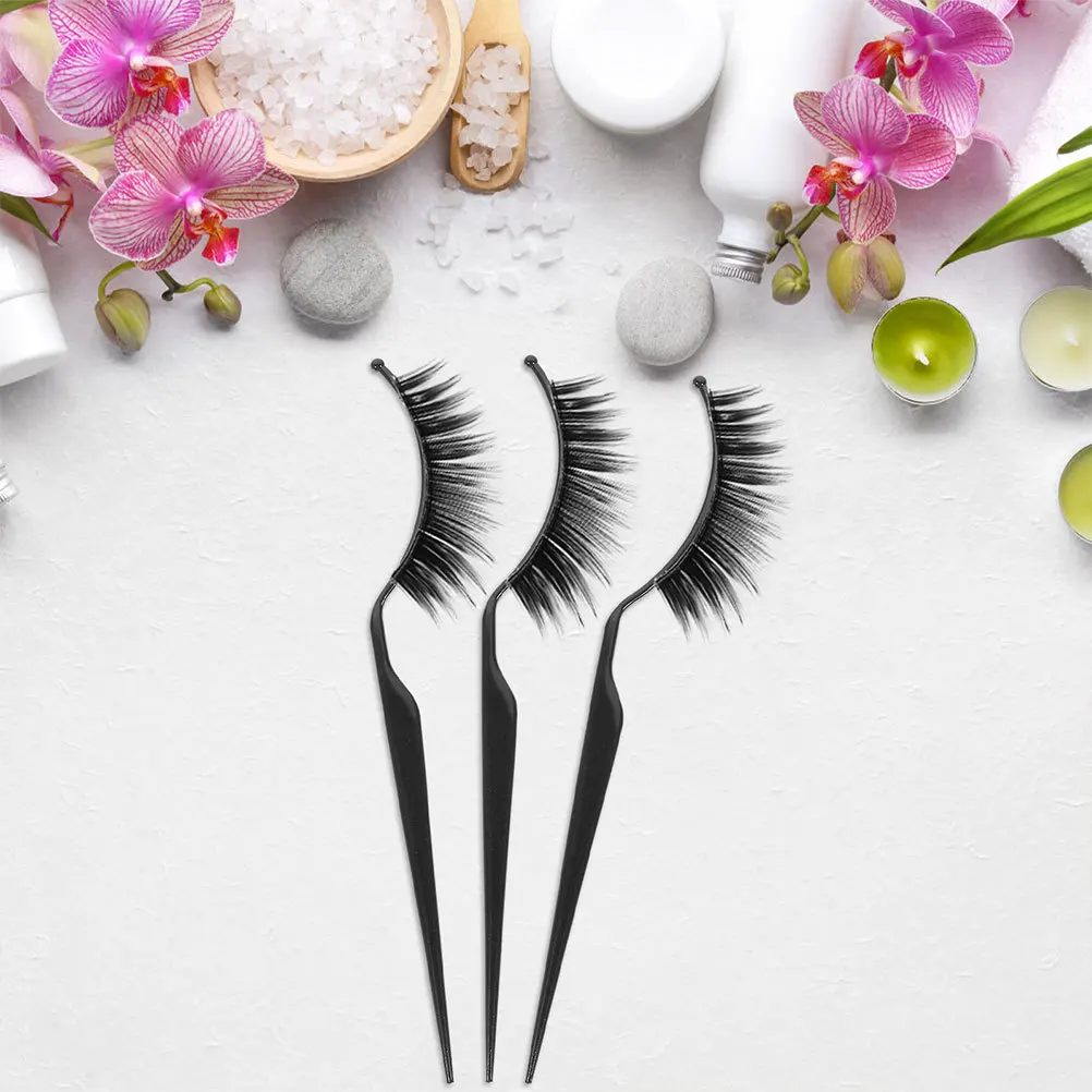 6Pcs False Eyelash Display Stick Acrylic Holder Reusable Lash Organizer Display Tool Portable Beauty Accessory