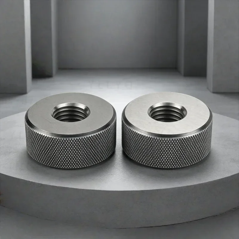 1SET(1*GO+1*NOGO) 6g Left Hand Thread Ring Gauge M56-M60 Metric Left Fine Tooth Precision Gage Pitch Thread Test Tool