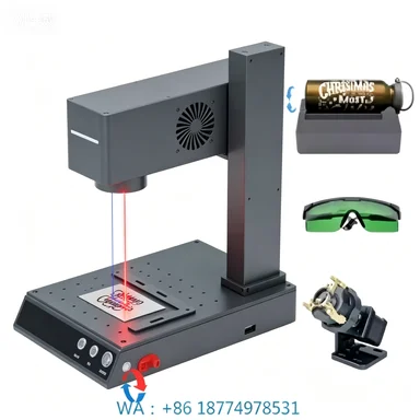 

1.9kg Mini Fiber Marking Machine Portable Engraver for Metal Plastic Pen Gold Silver Jewelry Support AI DXF DST PLT DWG